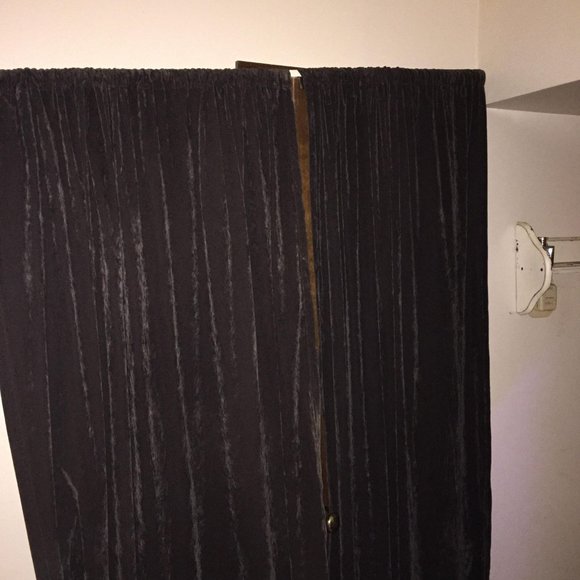 Crushed Brown Velvet Curtain 2 53X83 - Picture 4 of 4